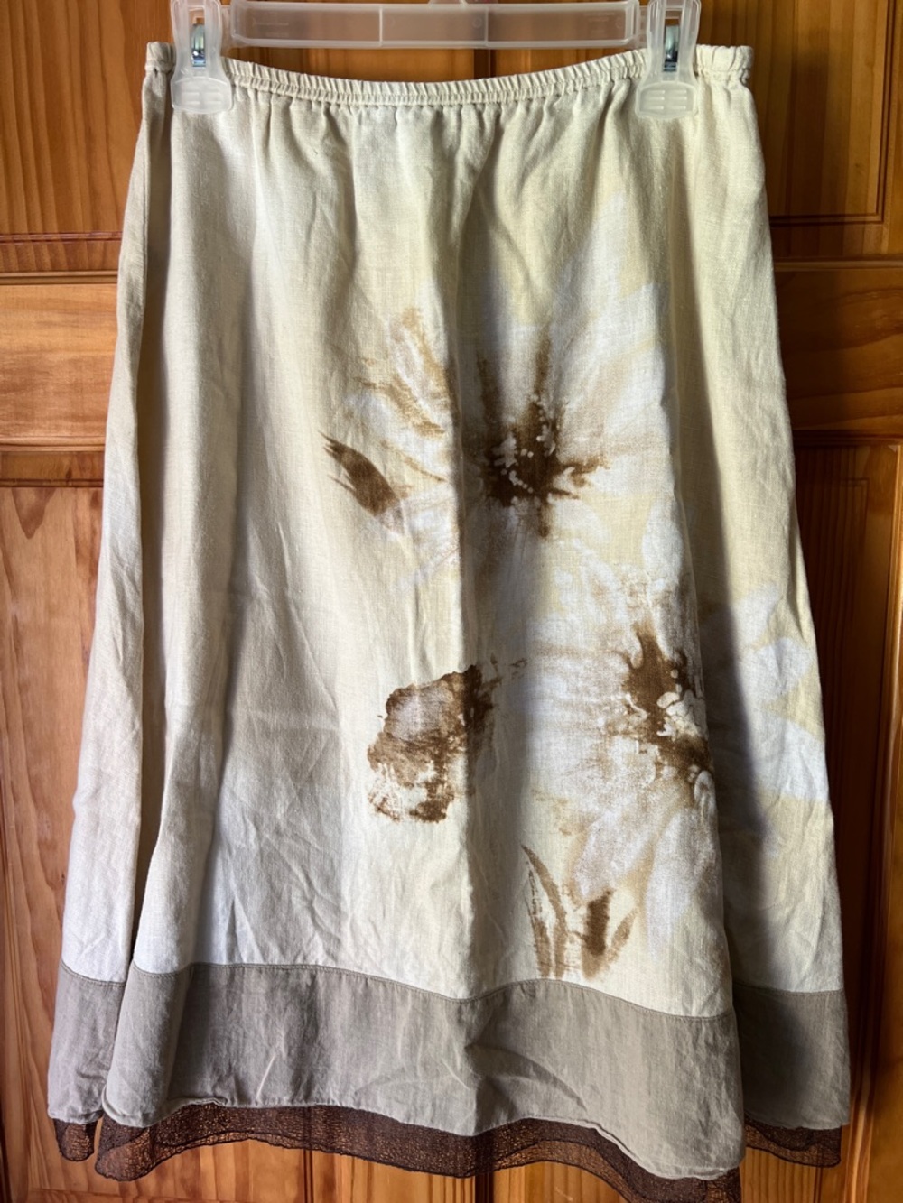 J. Jill Floral Linen Skirt